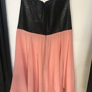 Mason Dress leather and silk